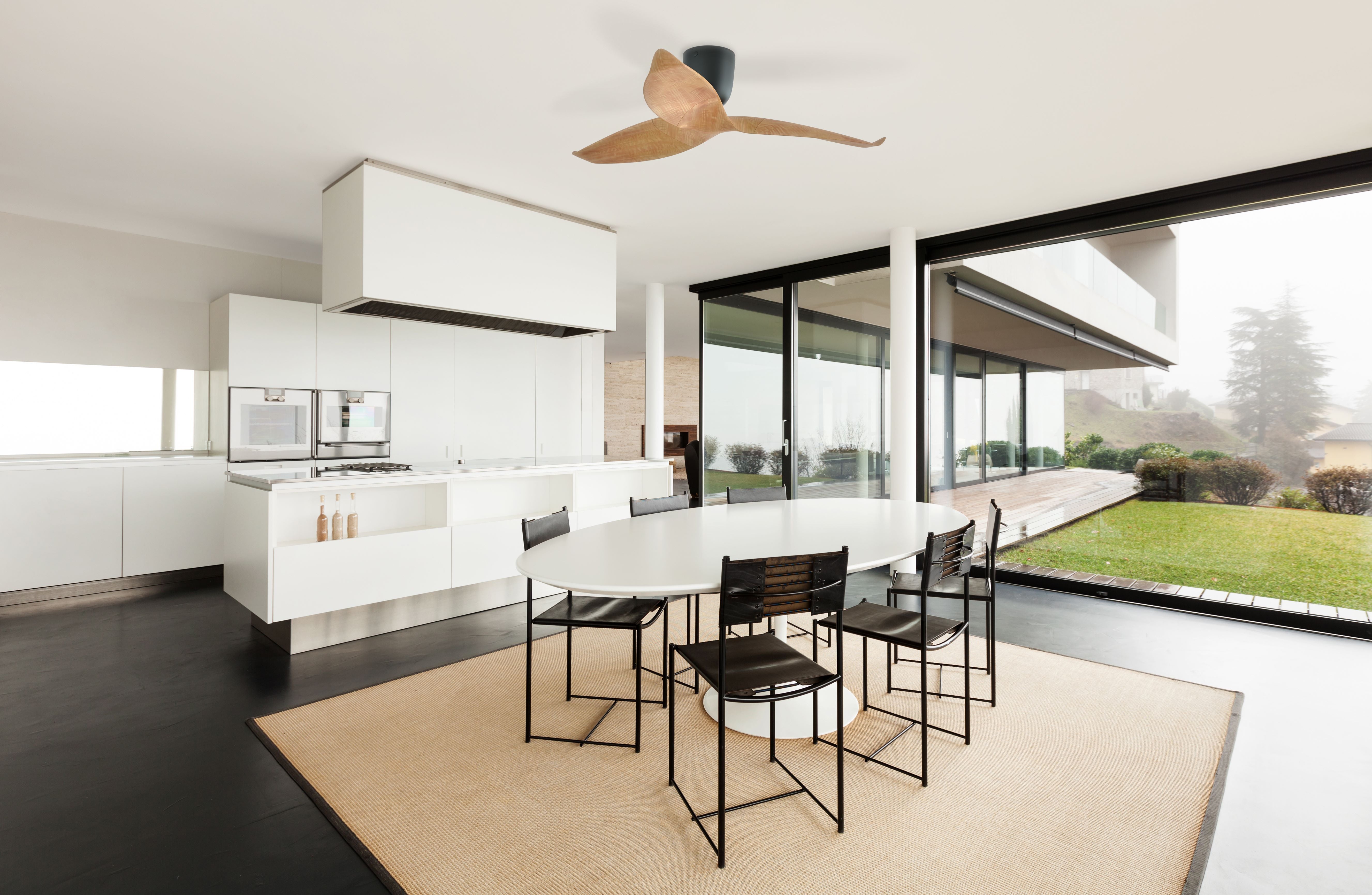 AE+3 Ceiling Fan light timber finish black | Aeratron Ceiling Fans